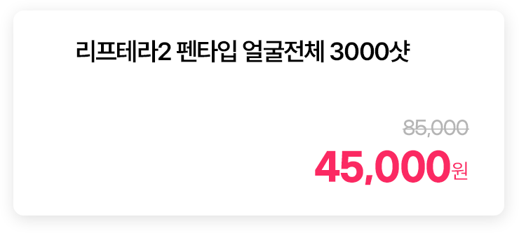 리프테라2 펜타입 얼굴전체 3000샷