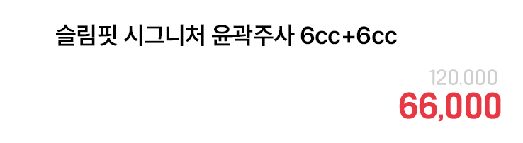 슬림핏 시그니처 윤곽주사 6cc+6cc
