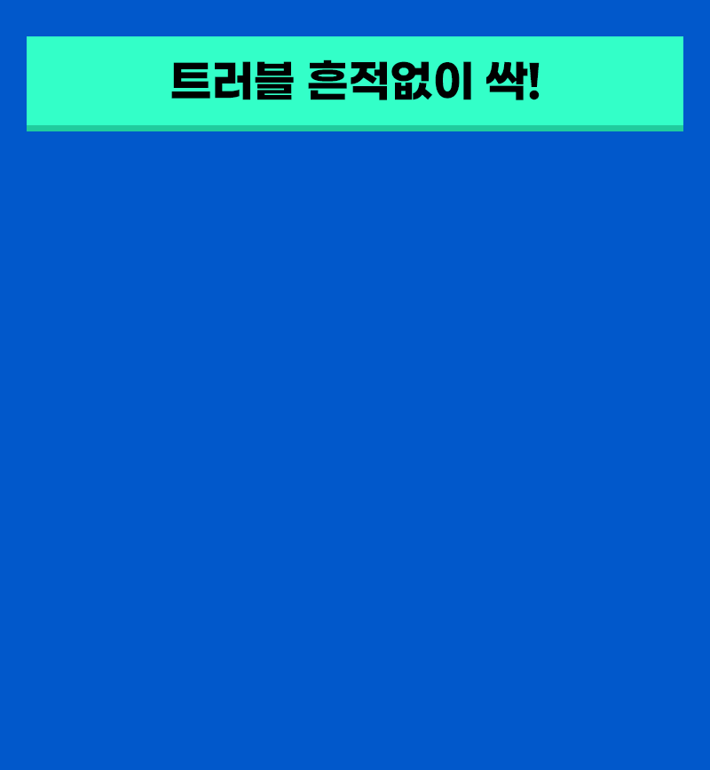 트러블 흔적없이 싹!